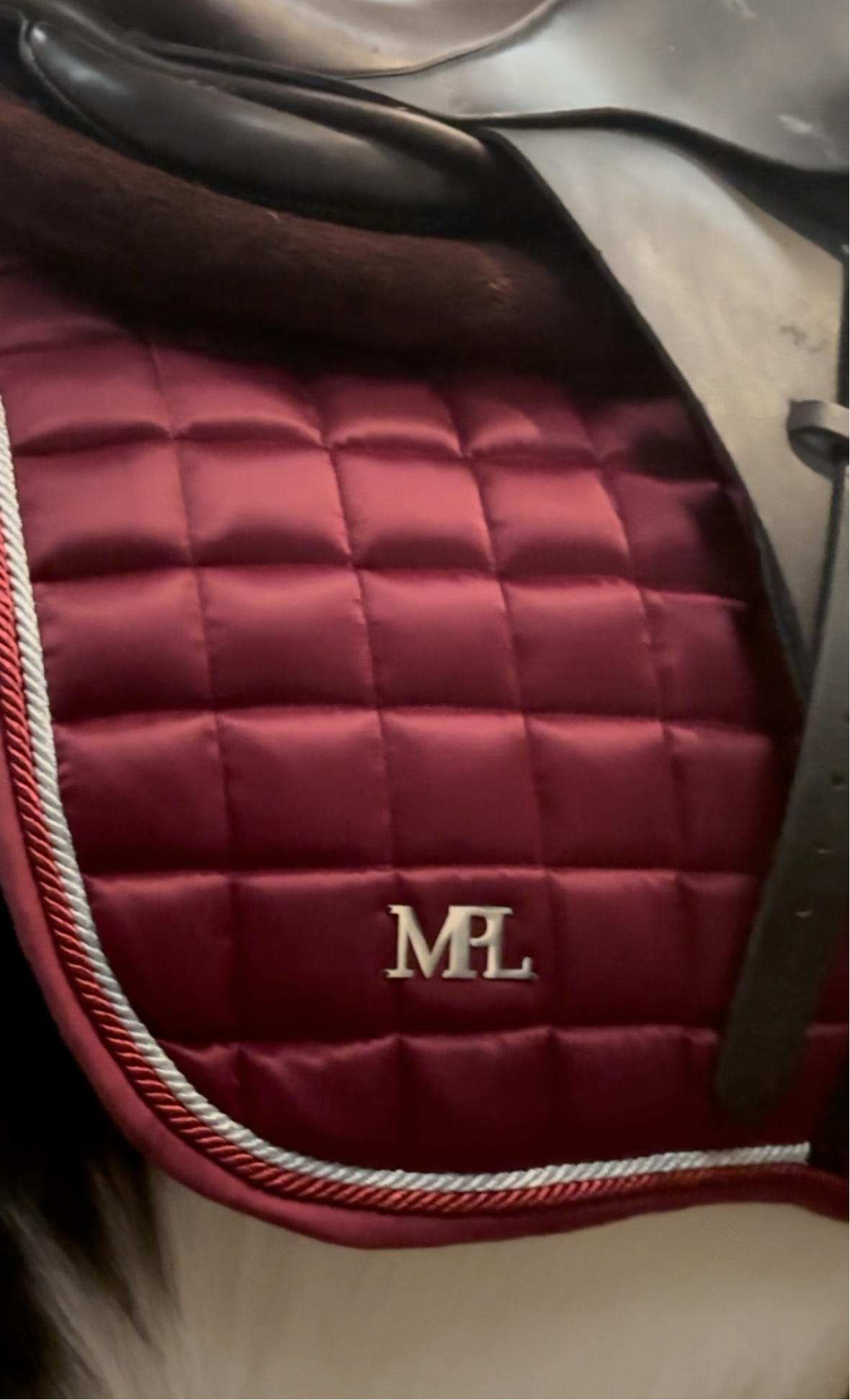 MPL’s Satin Luxe CRIMSON Saddle pads
