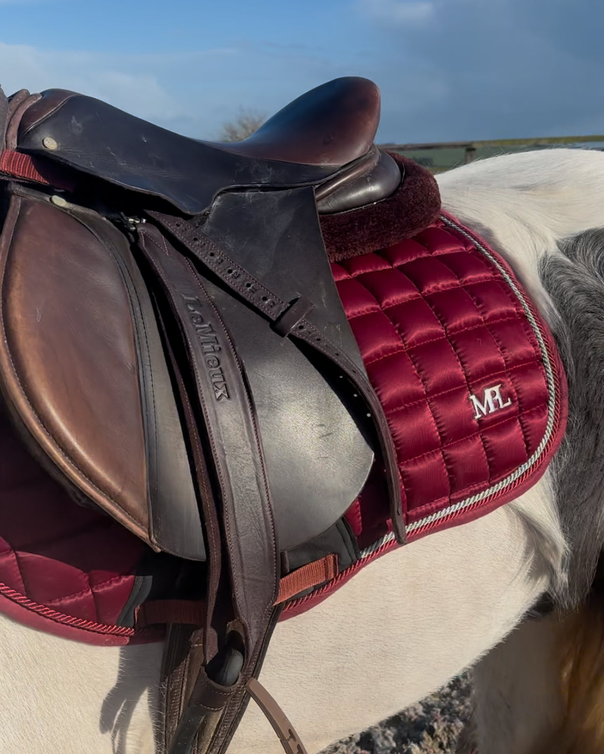 MPL’s Satin Luxe CRIMSON Saddle pads