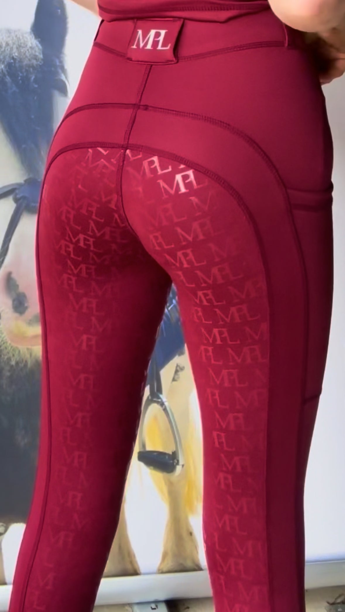 LIMITED EDITION Crimson All-in-one Riding Leggings