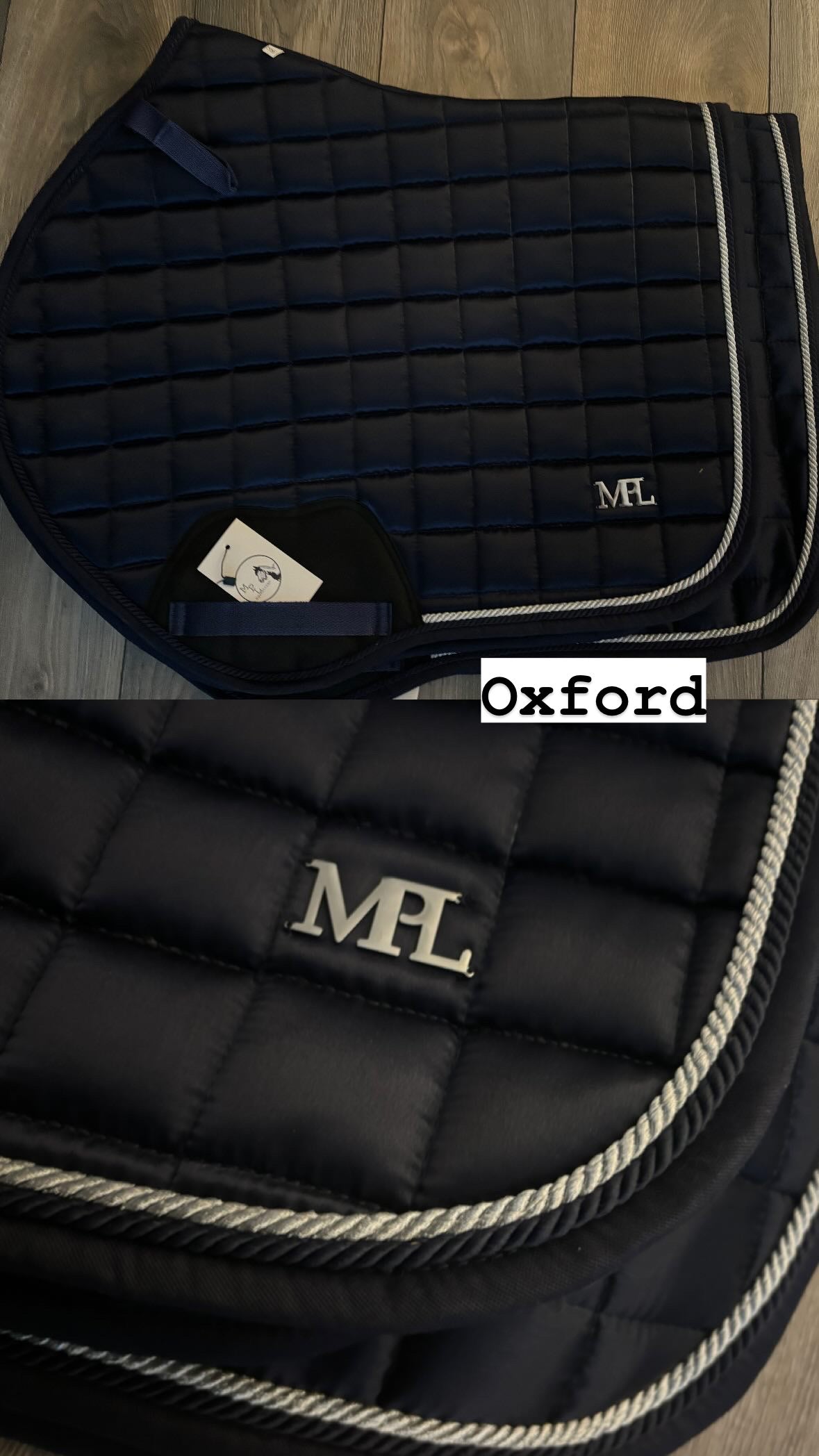 MPL’s Satin Luxe OXFORD Saddle pads