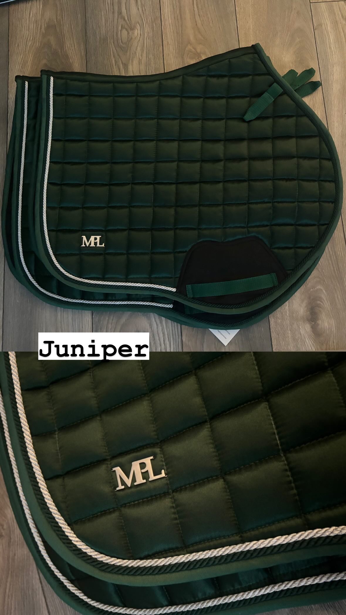 MPL’s Satin Luxe JUNIPER Saddle pads
