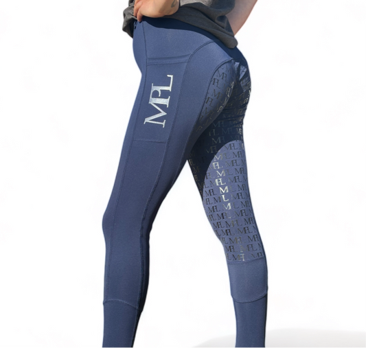 MPL Navy All-in-One Riding Leggings