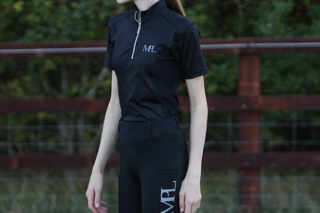 LIMITED EDITION-MPL Black short sleeved air tech Baselayer