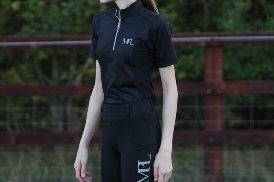 LIMITED EDITION-MPL Black short sleeved air tech Baselayer