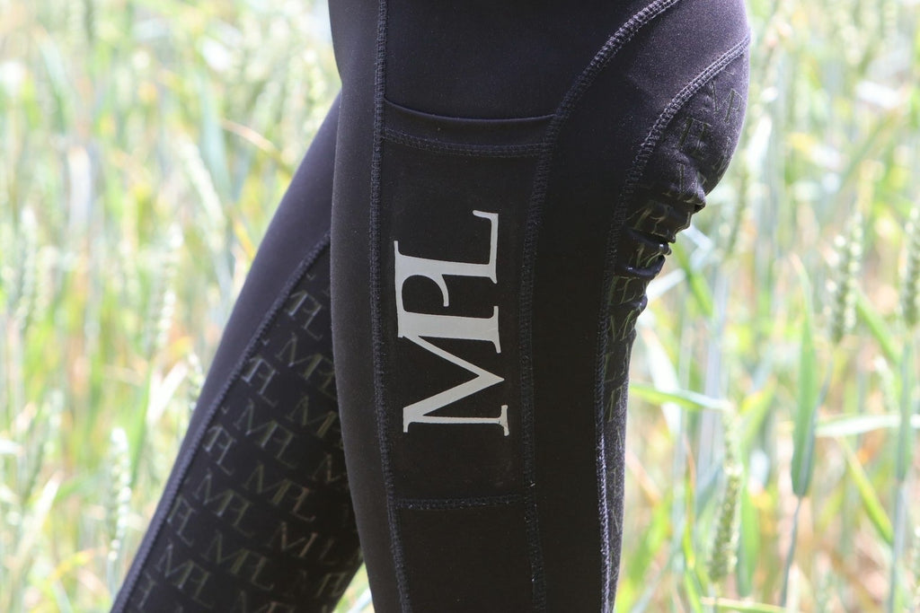 MPL BLACK All-in-One Black Riding Leggings