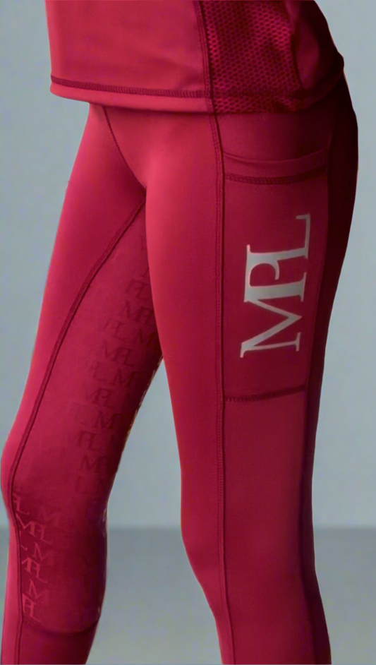 LIMITED EDITION Crimson All-in-one Riding Leggings
