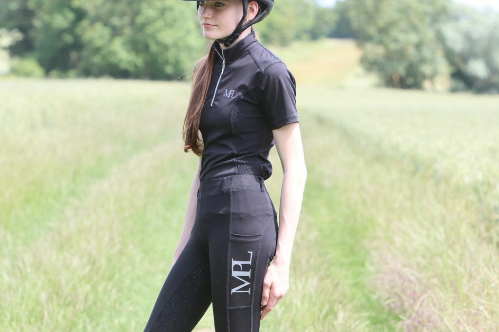 LIMITED EDITION-MPL Black short sleeved air tech Baselayer