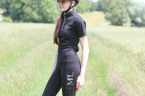 MPL BLACK All-in-One Black Riding Leggings