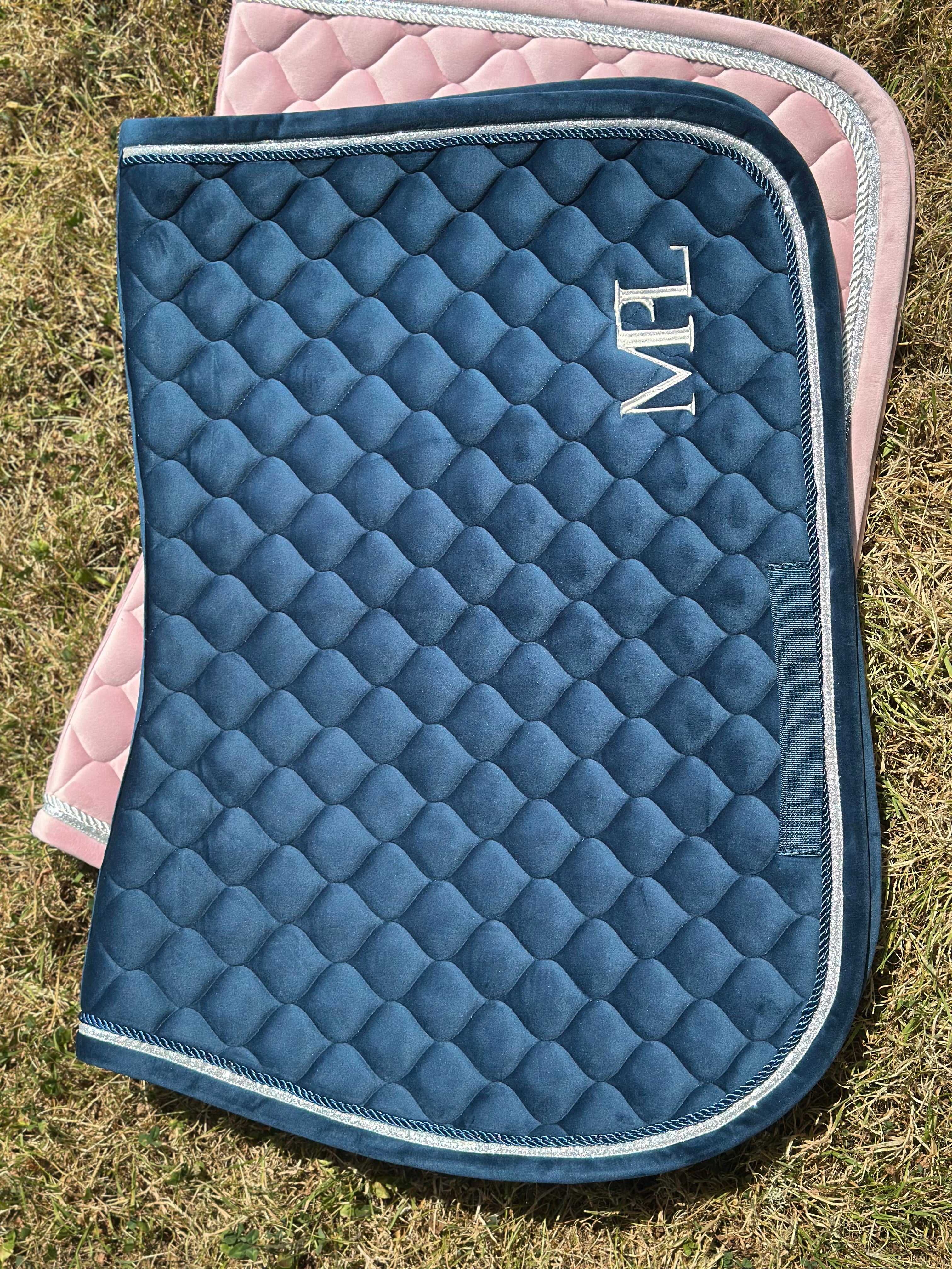 MPL Velvet Luxe Navy Saddle pad